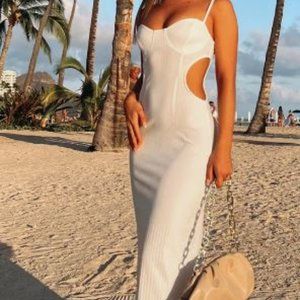 White Fox Boutique-Meet Me at Sunset cutout Maxi dress